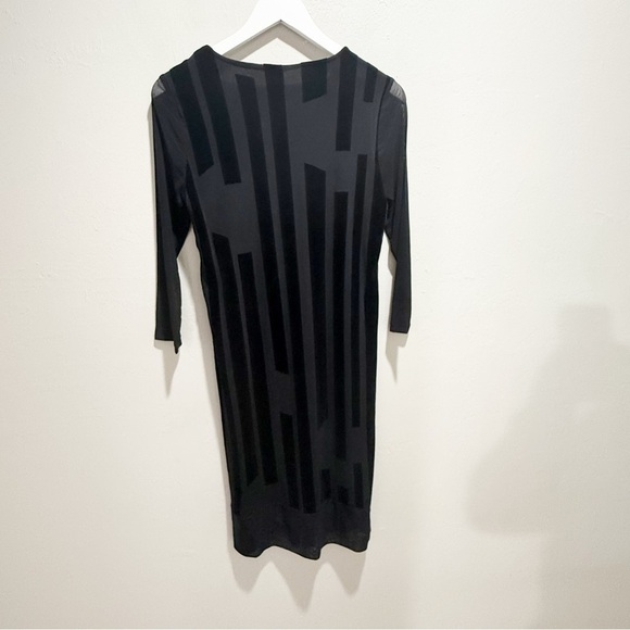 New FOIL Women’s Black FLOCK & ROLL PARTY DRESS Velvet Burnout Holiday Size S - Picture 1 of 7